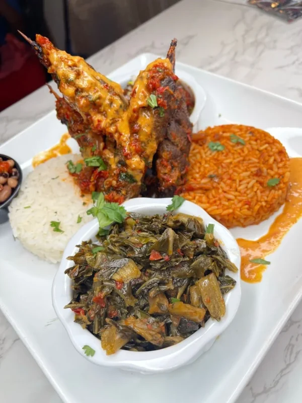 Goat meat platter